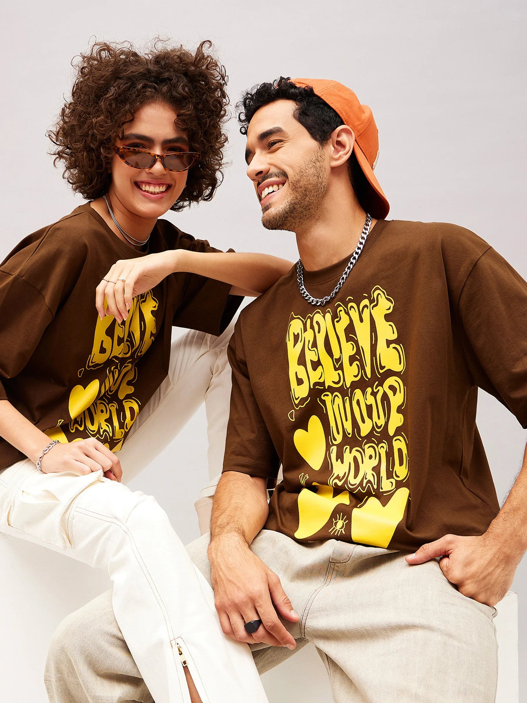 Brown oversized t-shirt